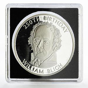 Somalia 250 shillings 250th Birthday of William Bligh proof silver coin 2004