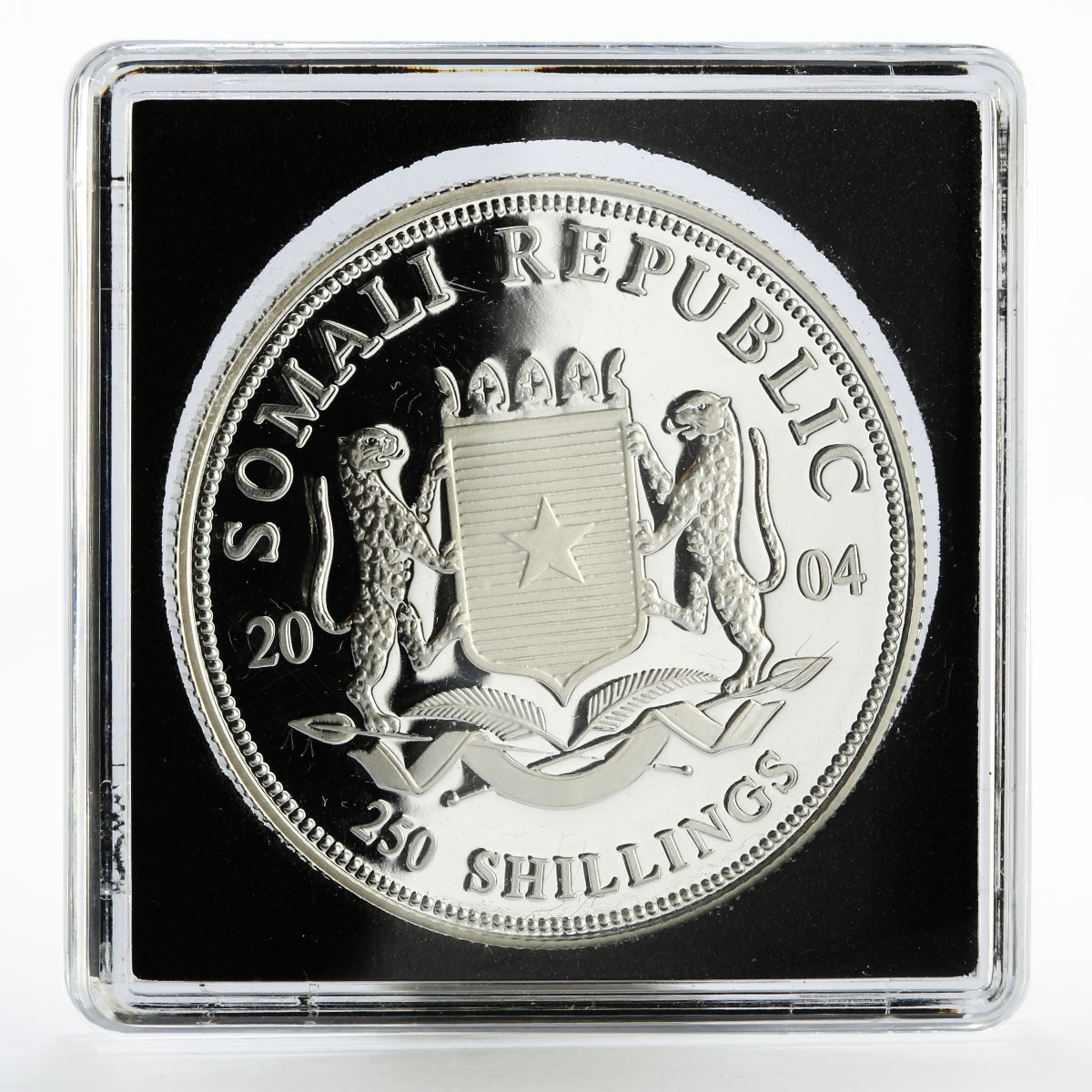 Somalia 250 shillings 250th Birthday of William Bligh proof silver coin 2004
