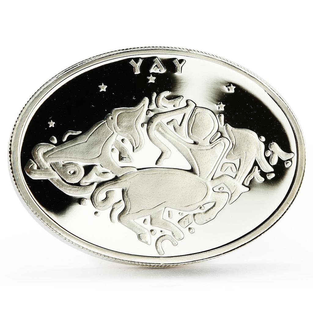 Turkey 25 lira Zodiac Horoscope Signs series Sagittarius proof silver coin 2008