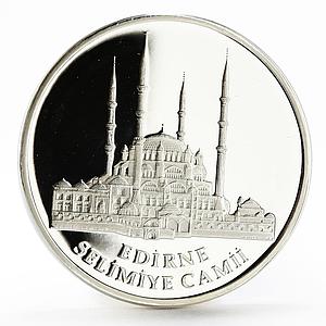 Turkey 20 lira Selimiye Camii Mosque in Edirne Islam Religion silver coin 2005