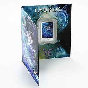 Niue 2 dollars Zodiac Signs series Taurus colored proof silver coin 2012