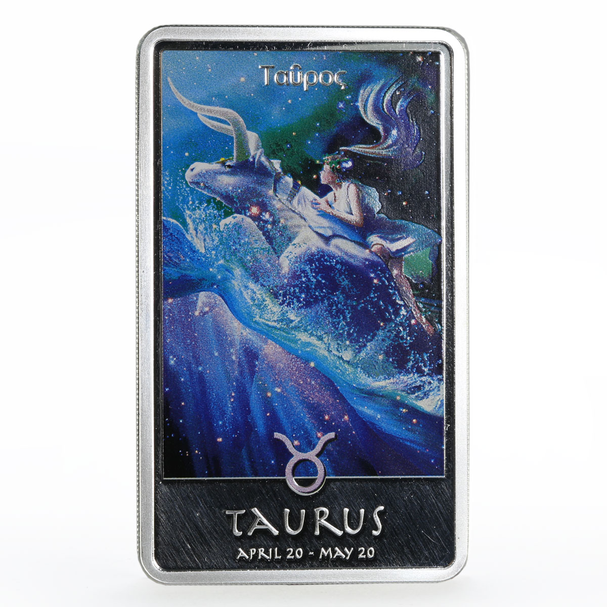 Niue 2 dollars Zodiac Signs series Taurus colored proof silver coin 2012