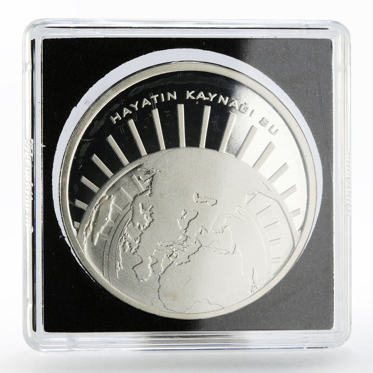 Turkey 50 lira Global Warming and The Problem of Water proof silver coin 2009