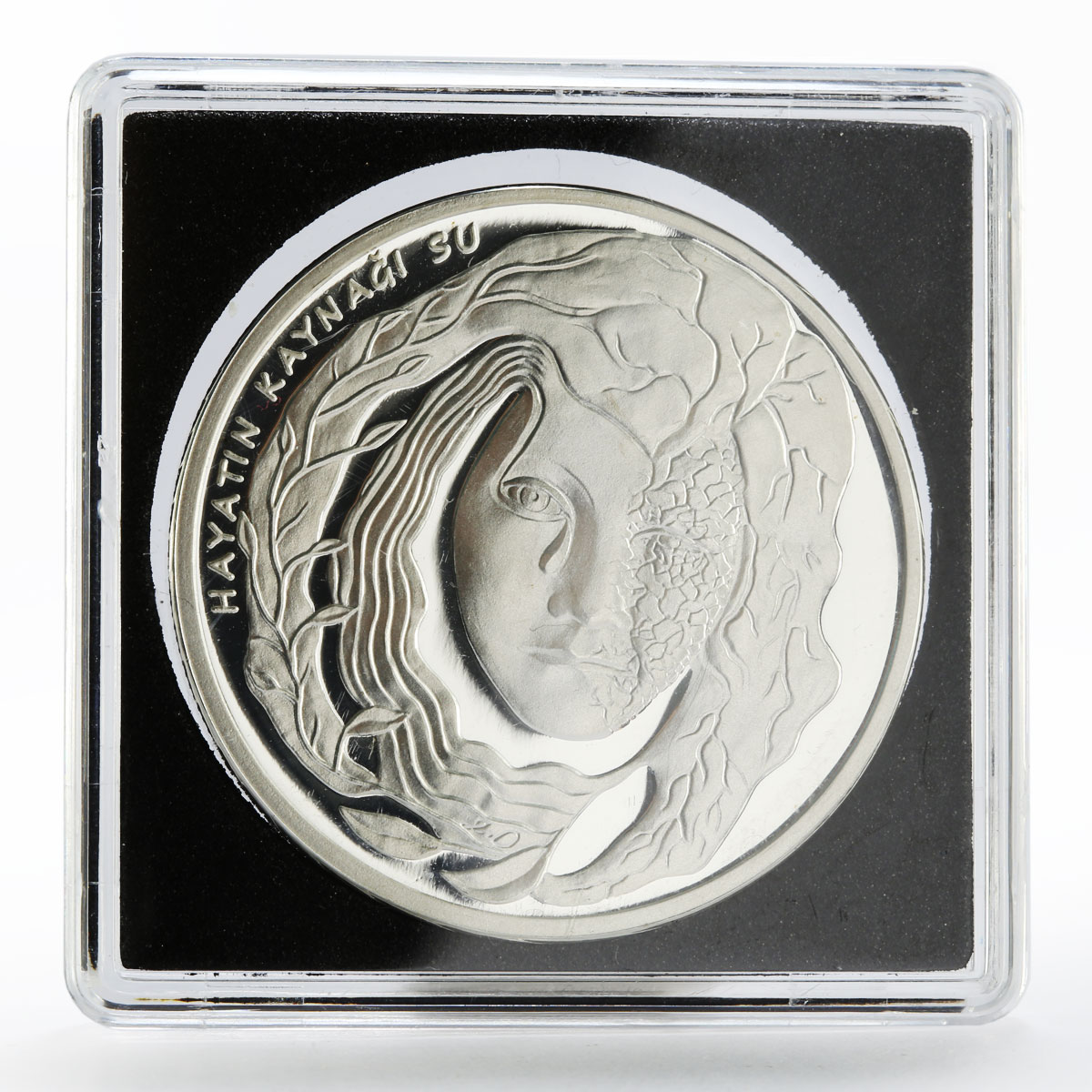 Turkey 50 lira The Problem of Water series Woman Earth proof silver coin 2009