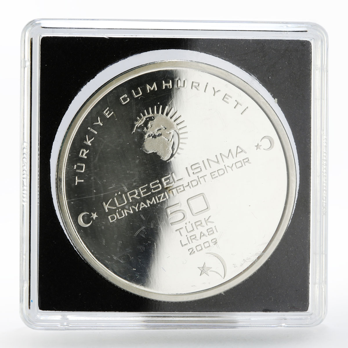 Turkey 50 lira The Problem of Water series Woman Earth proof silver coin 2009