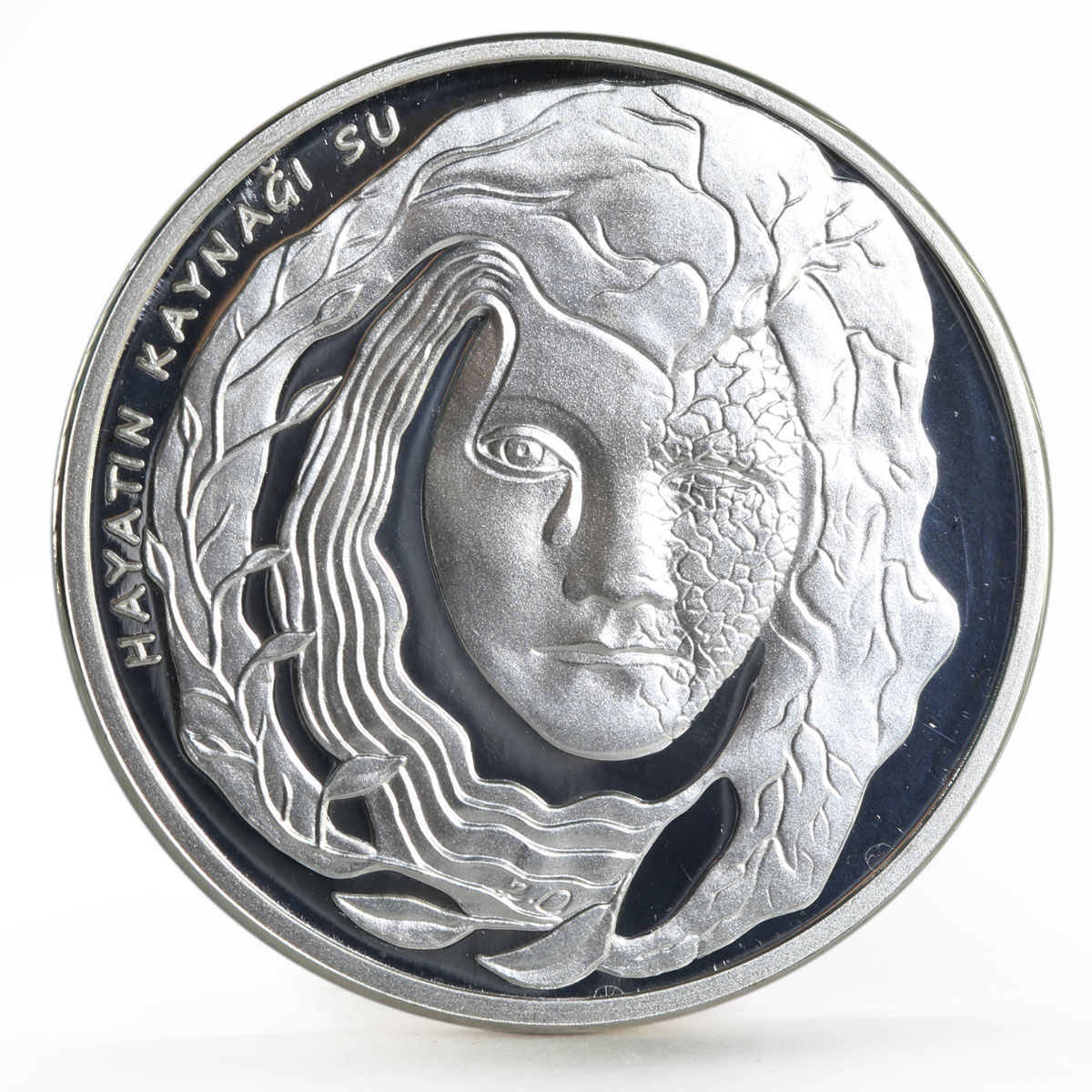 Turkey 50 lira The Problem of Water series Woman Earth proof silver coin 2009