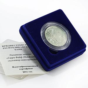 Transnistria 100 rubles The Avant-Garde Sculptor Garry Faif Art silver coin 2011