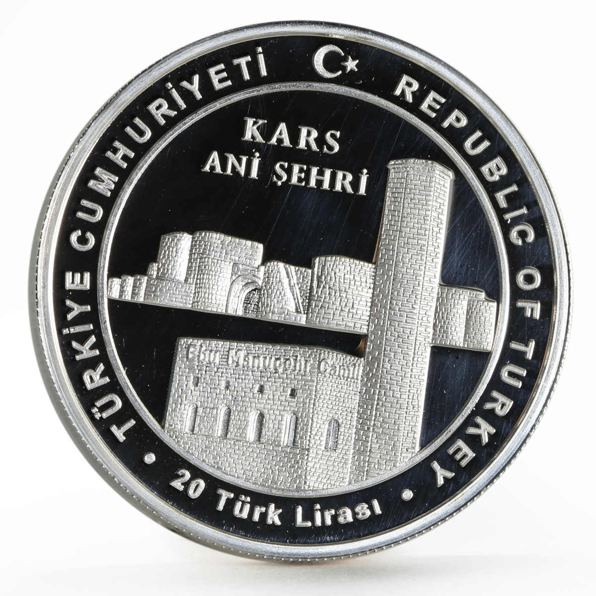 Turkey 20 lira 950 years accession throne Alp Arslan proof silver coin 2014