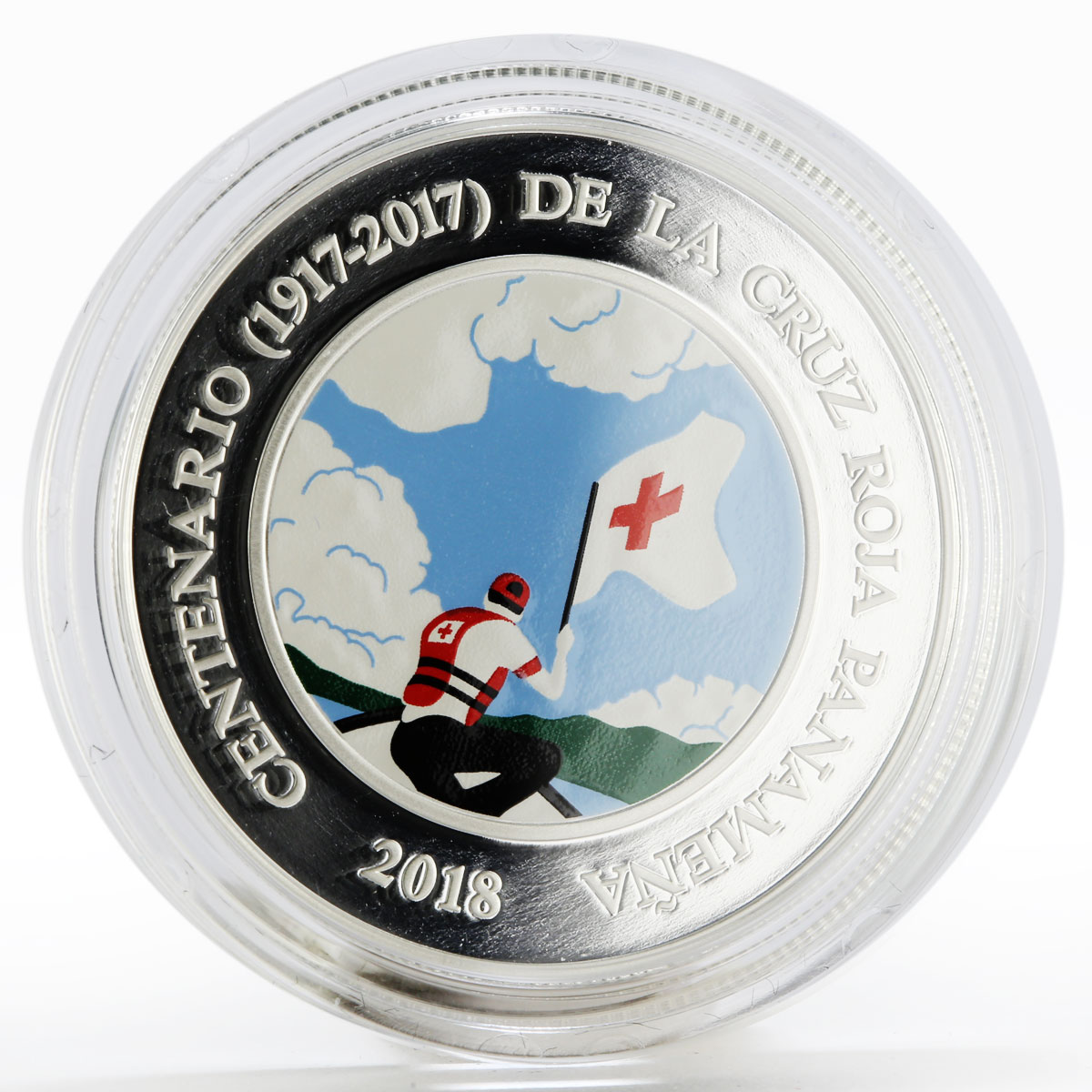 Panama 10 balboas 100th Anniversary of Local Red Cross Fund silver coin 2018