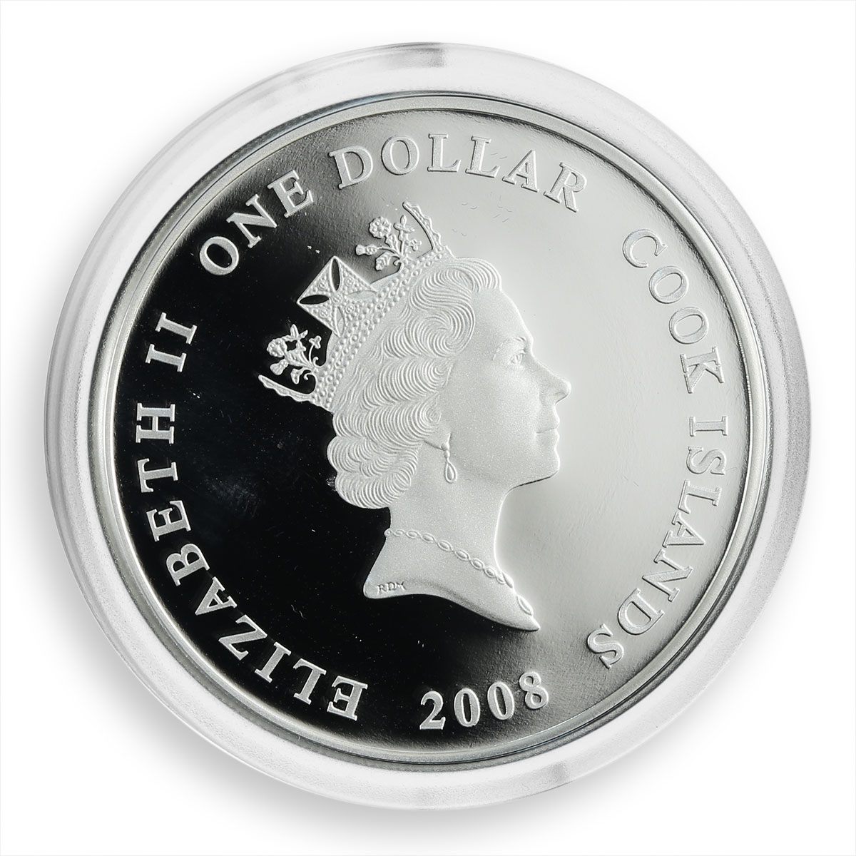 Cook Islands,1 dollar, Antonov An-74, Ukraine Aviation, 1 Oz Silver Coin, 2008