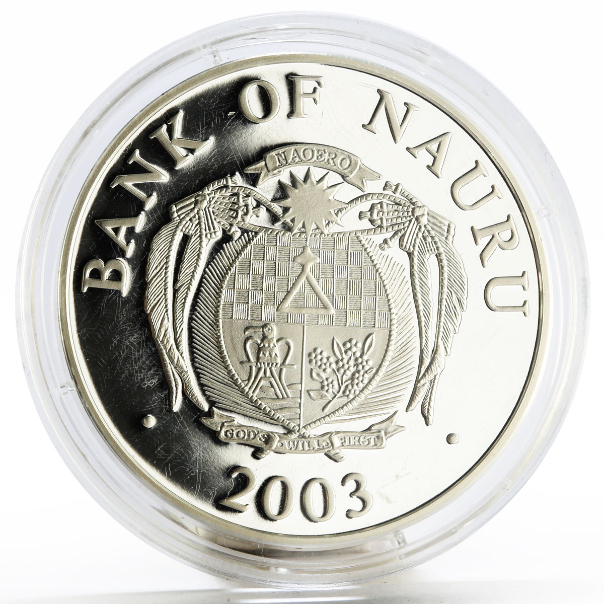 Nauru 10 dollar European Monuments German Reichstag gilded silver coin 2003
