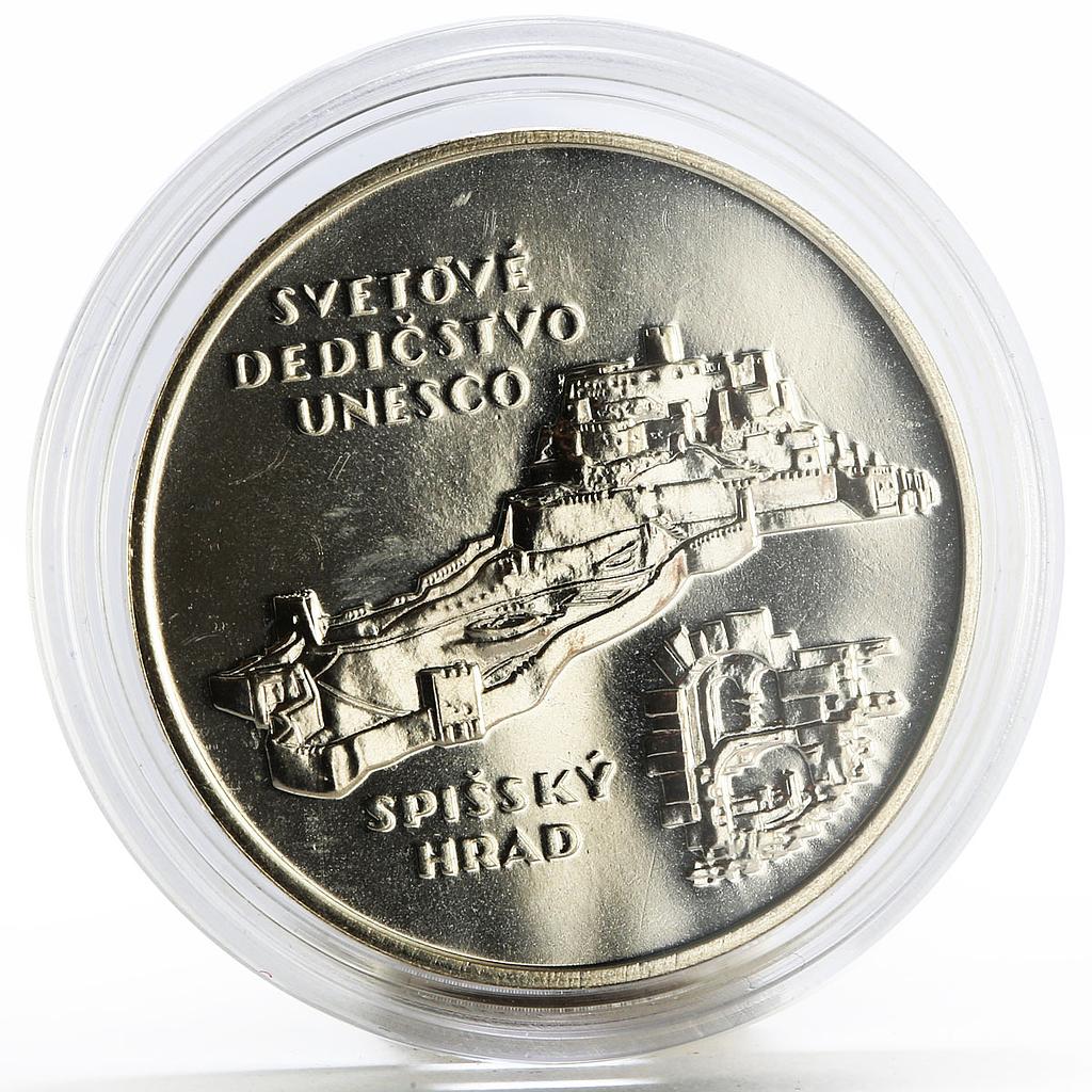 Slovakia 200 korun World Heritage series Spis Castle proof silver coin 1998