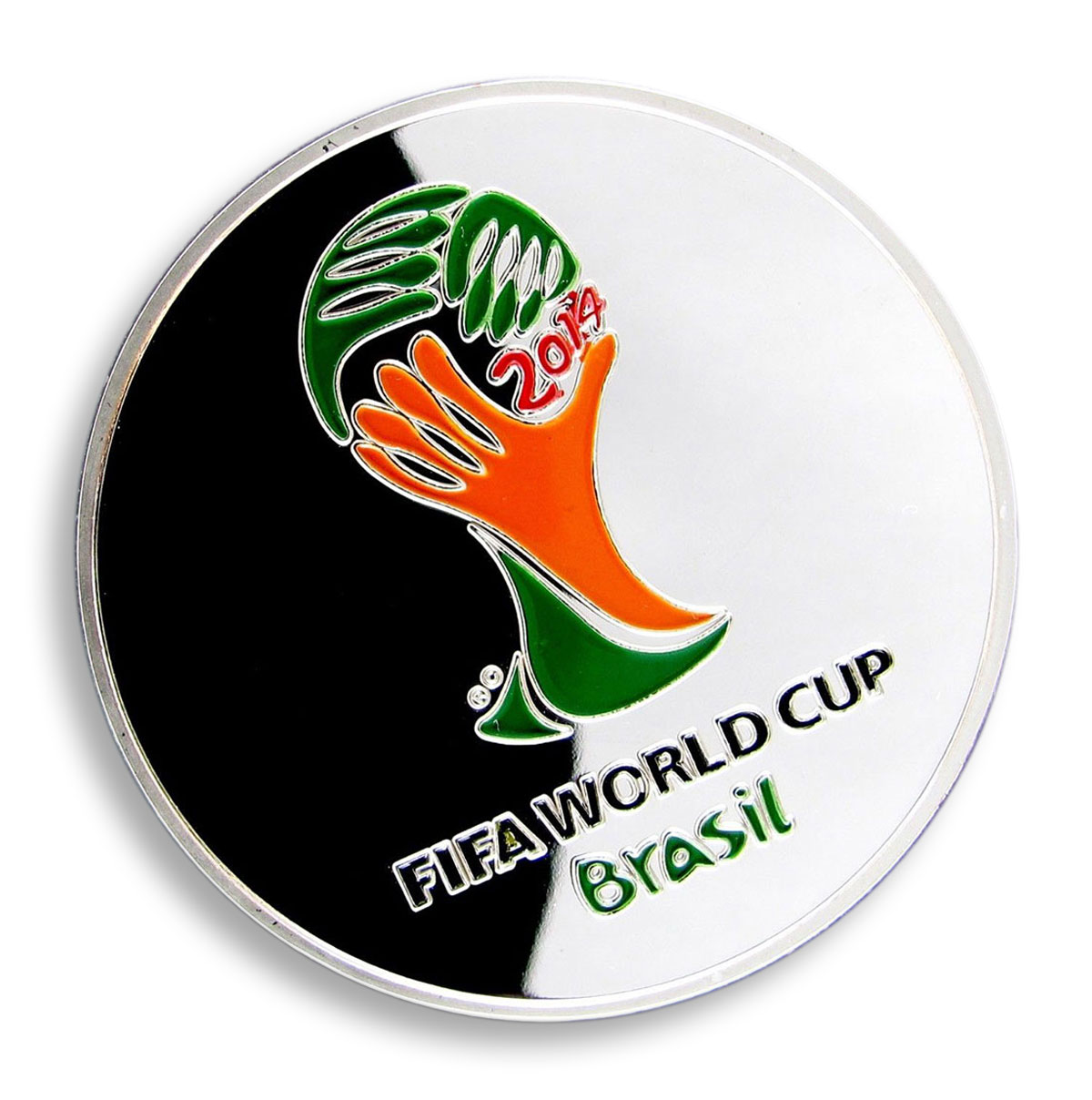 Cristiano Ronaldo, Football World Cup 2014, Brazil, FIFA, Silver Plated, Token