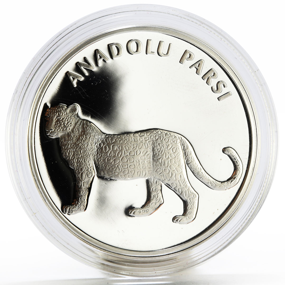 Turkey 20 lira Animal series Anatolian Leopard proof silver coin 2005