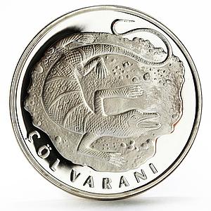 Turkey 20 lira Animal series Desert Lizard proof silver coin 2005