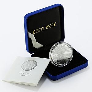 Estonia 10 krooni 90th Anniversary of Independence Oak Tree silver coin 2008
