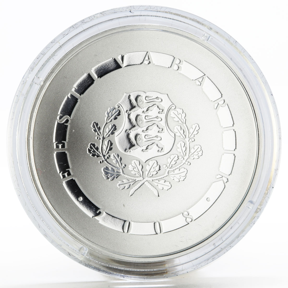 Estonia 10 krooni 90th Anniversary of Independence Oak Tree silver coin 2008