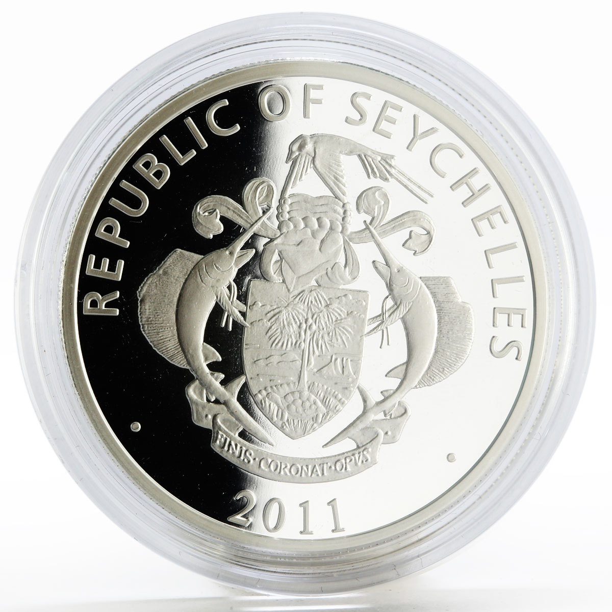 Seychelles 25 rupees 35th Anniversary of Independence Freedom silver coin 2011