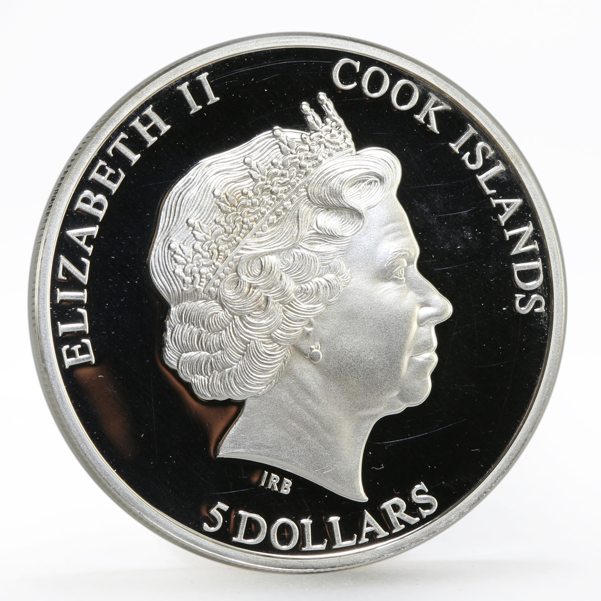 Cook Islands 5 dollars Russian Folk Crafts series Zhostovo Art silver coin 2012