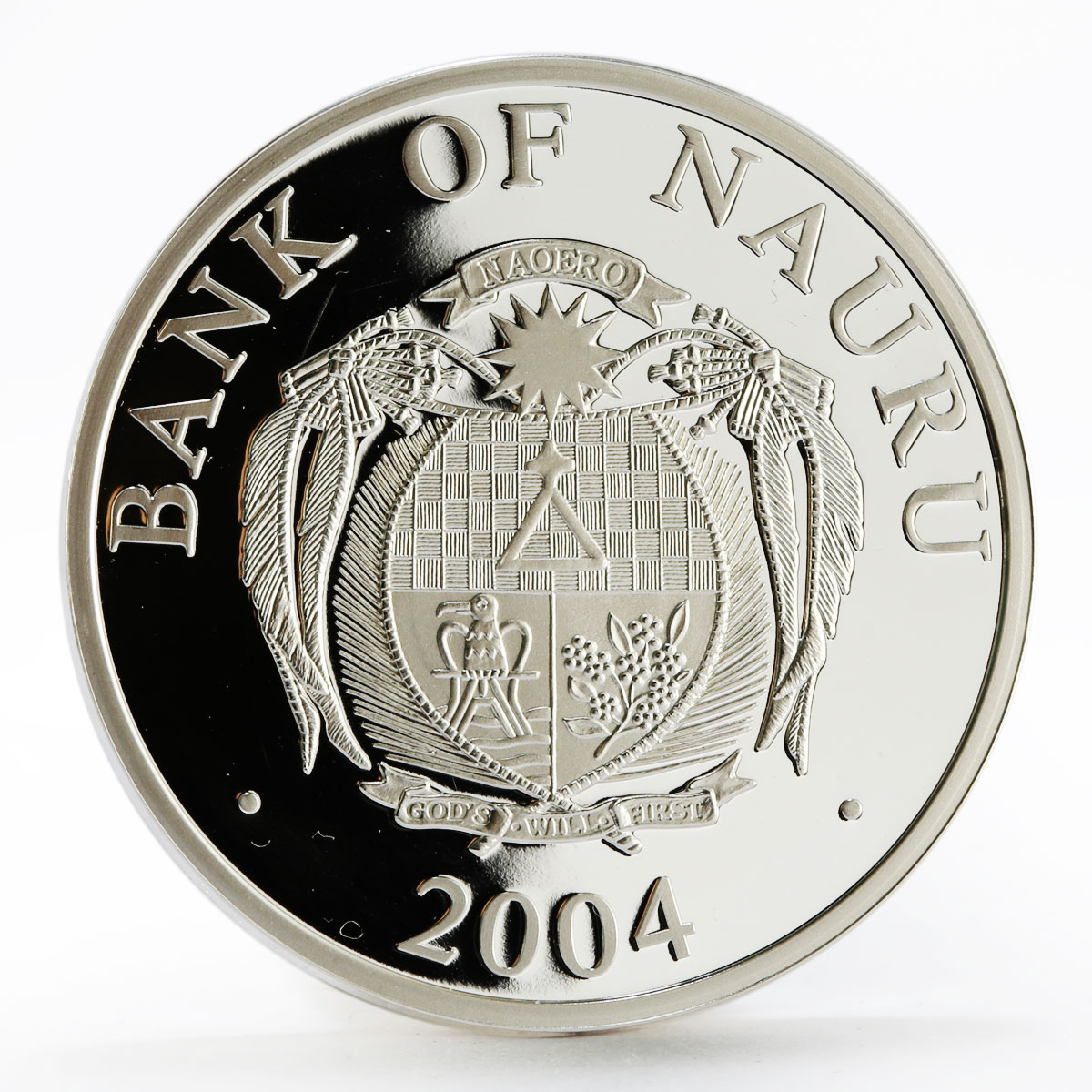 Nauru 10 dollars European Monuments Dresden Frauenkirche Church silver coin 2004