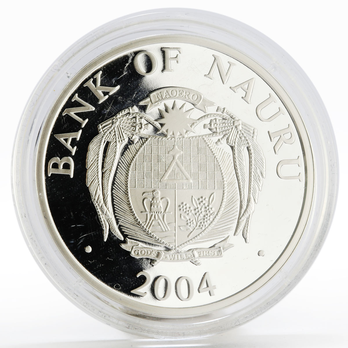 Nauru 10 dollars European Monuments Dresden Frauenkirche Church silver coin 2004