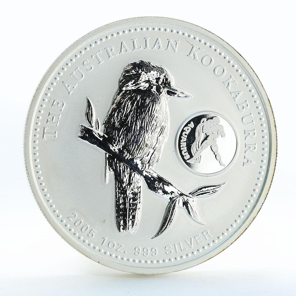 Australia 1 dollar Australian Kookaburra silver coin 2005