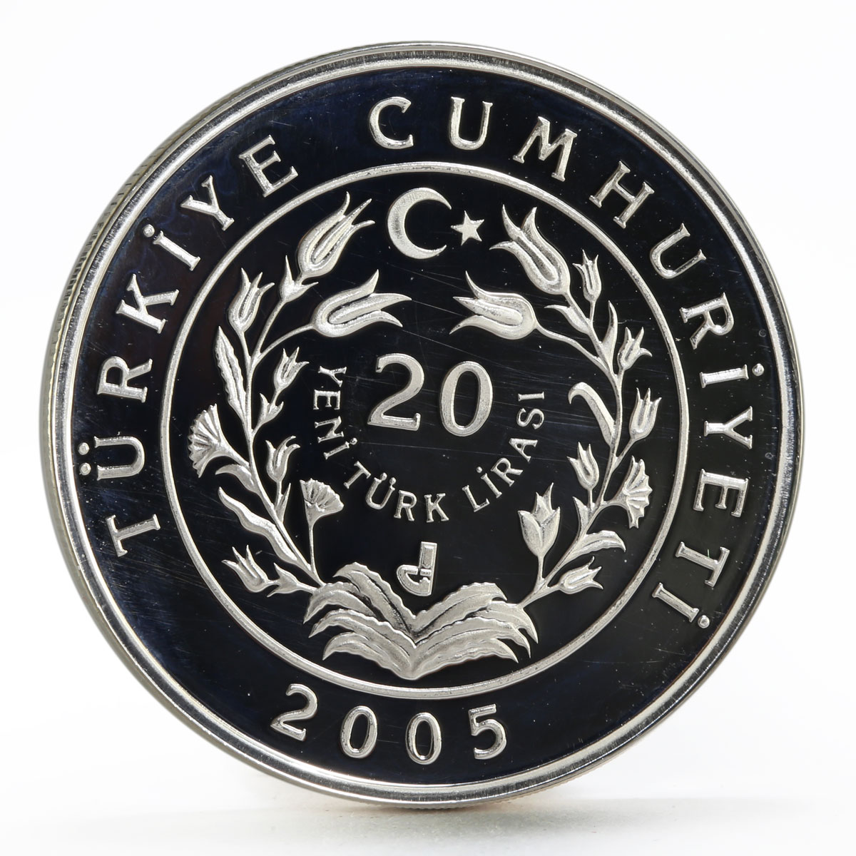 Turkey 20 lira Animal series Dormouse Gliridae proof silver coin 2005