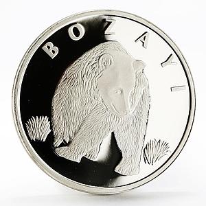 Turkey 20 lira Animal series Brown Bear Grizley proof silver coin 2005