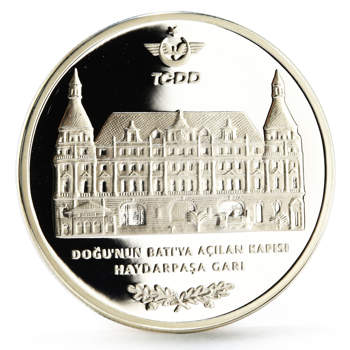 Turkey 25 lira 150th Anniversary of Turkish Railways proof silver coin 2006