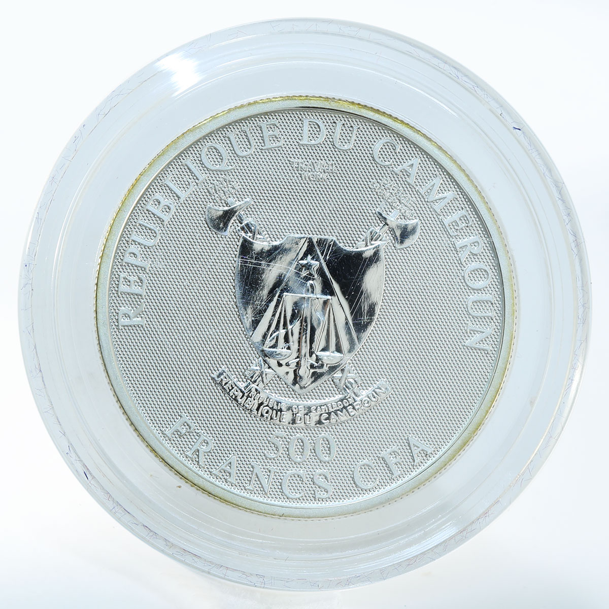Cameroon 500 francs zodiac Virgo hologramme silver coin 2010
