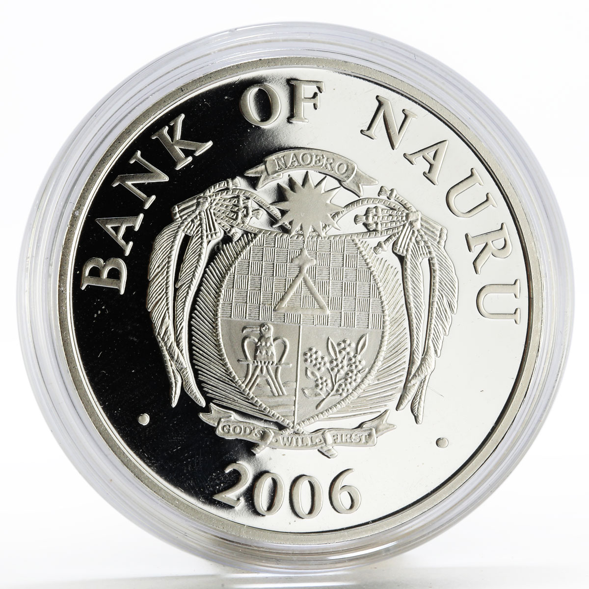 Nauru 10 dollars European Monuments Tower of Piza silver coin 2006