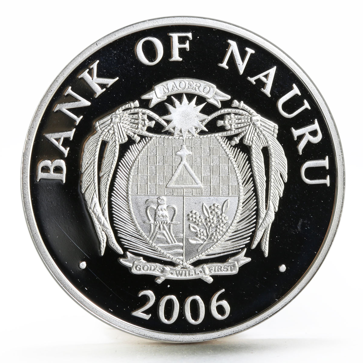 Nauru 10 dollars European Monuments Tower of Piza silver coin 2006