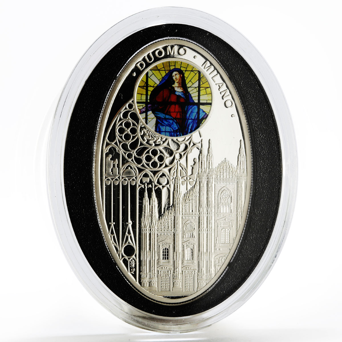 Niue 1 dollar Gothic Cathedrals series Milan Cathedral proof silver coin 2010