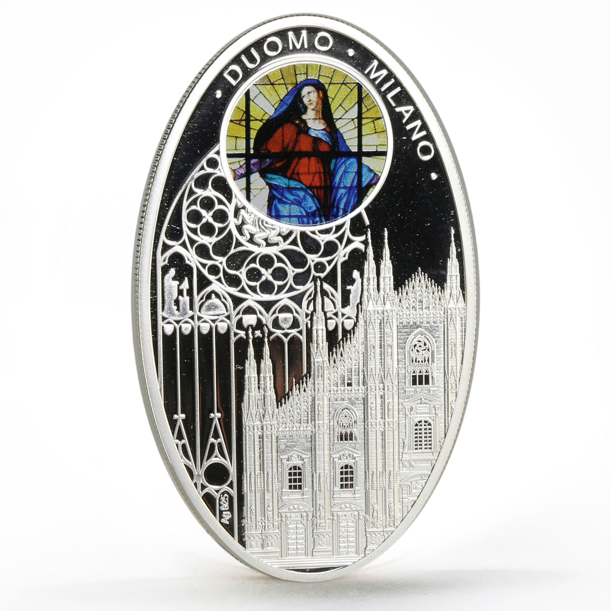 Niue 1 dollar Gothic Cathedrals series Milan Cathedral proof silver coin 2010