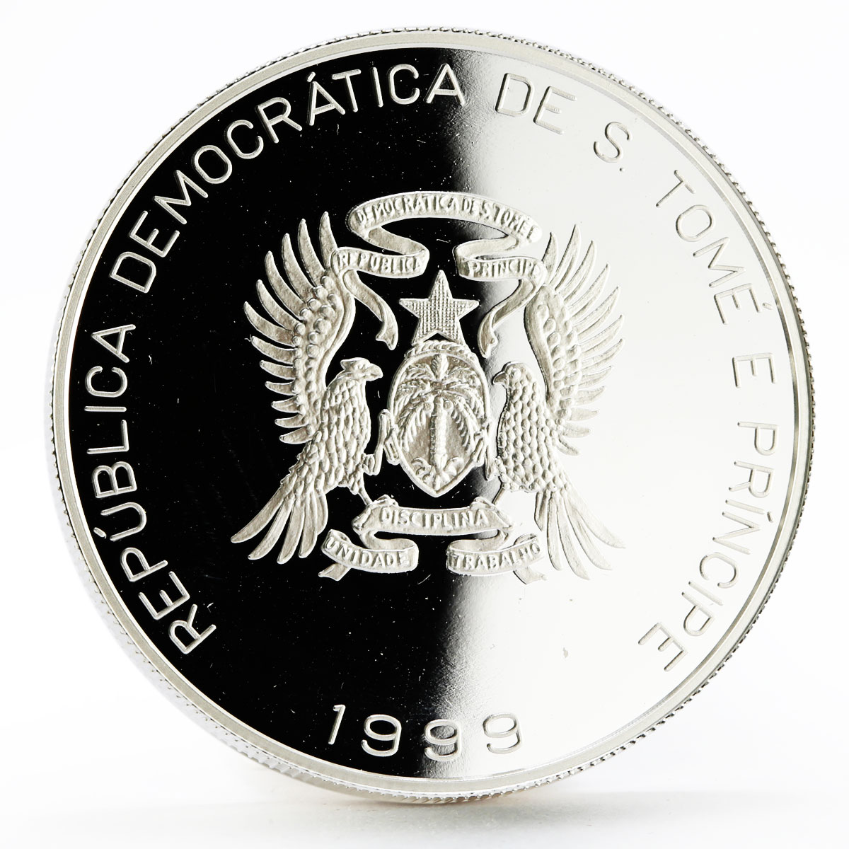 Sao Tome and Principe 2000 dobras Year of the Euro 1 Escudo bimetal coin 1999