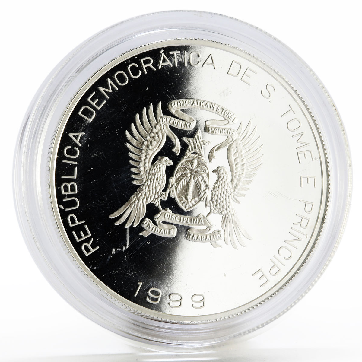 Sao Tome and Principe 2000 dobras Year of the Euro 1 Escudo bimetal coin 1999