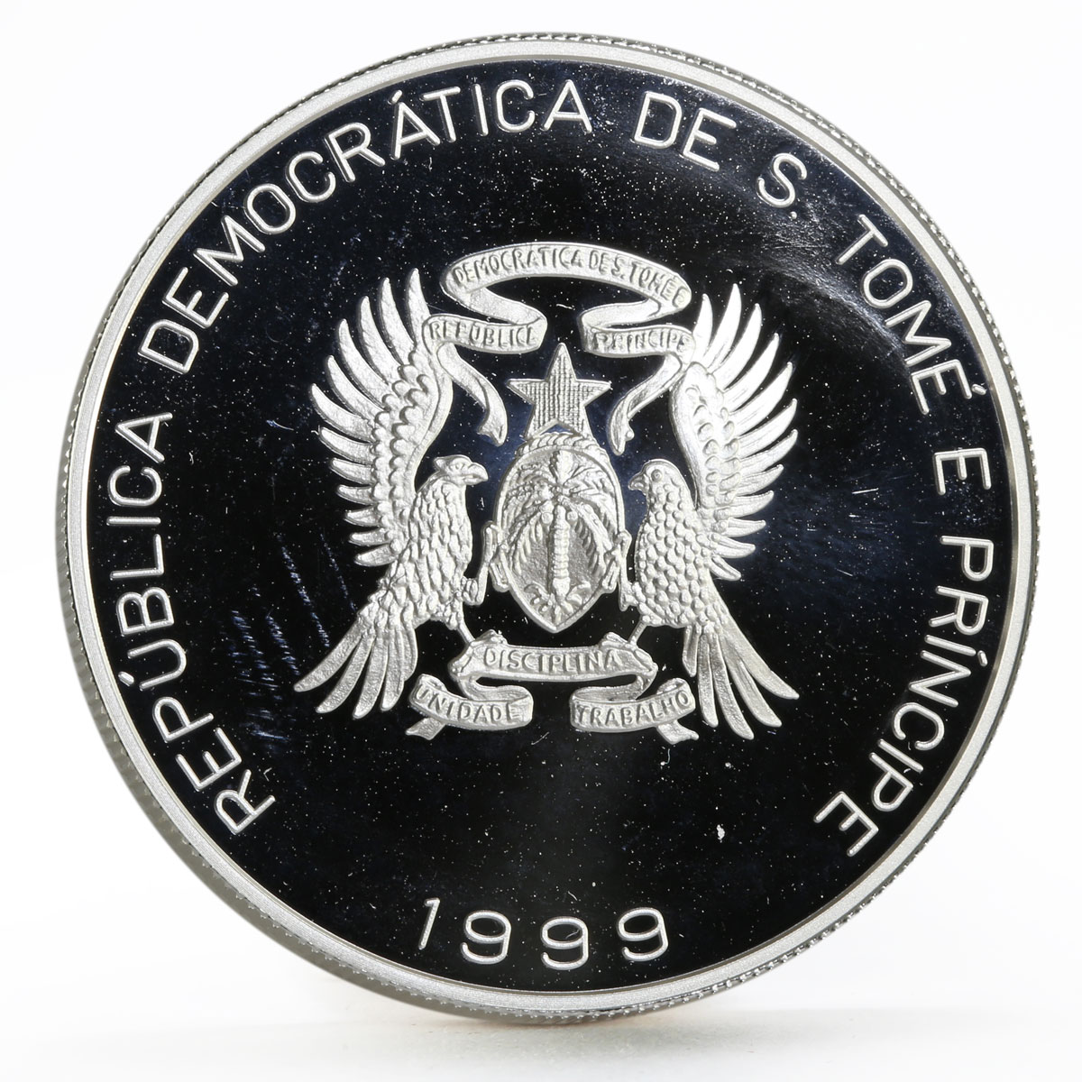 Sao Tome and Principe 2000 dobras Year of the Euro 1 Escudo bimetal coin 1999