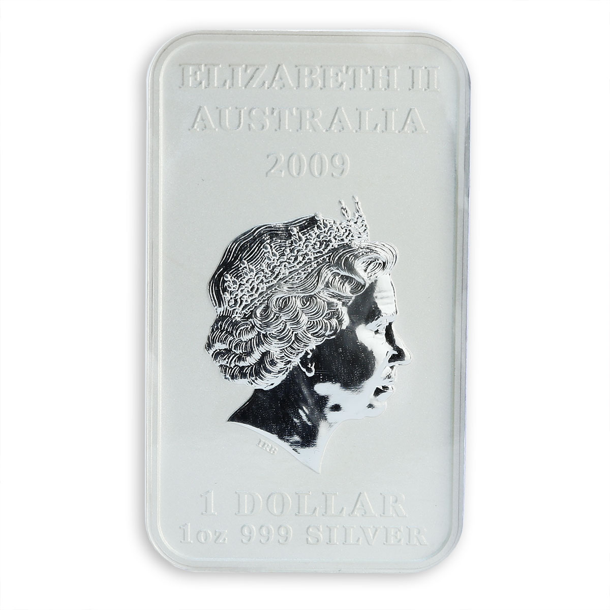 Australia 1 dollar Longevity color silver 1 oz rectangular coin 2009