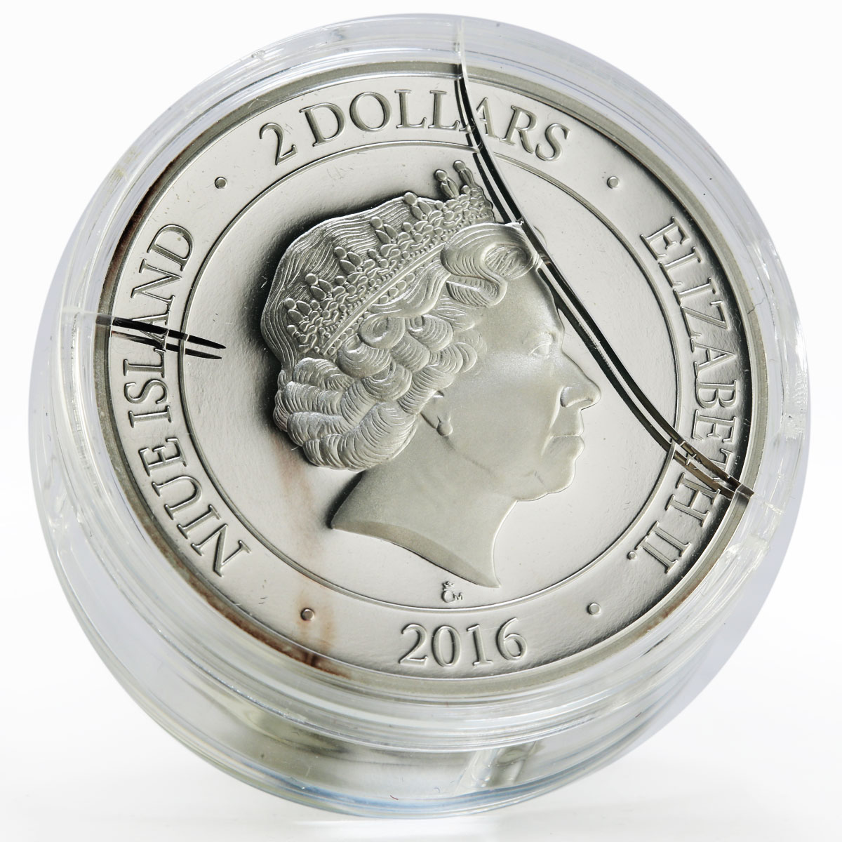 Niue 2 dollars National Russian Trees series The Birch proof silver coin 2016