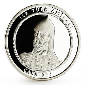 Turkey 20 lira Chaka Bey the Seljuk Commander of Warships proof silver coin 2016