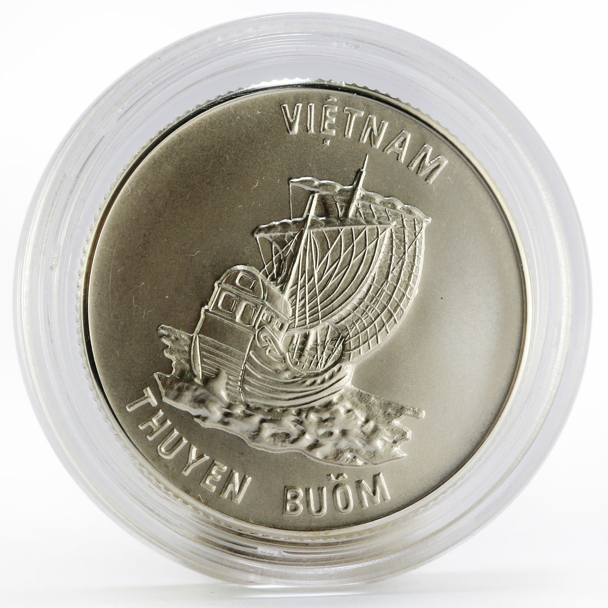 Vietnam 100 dong Vietnamese Historic Ships series Junk Ship silver coin 1986