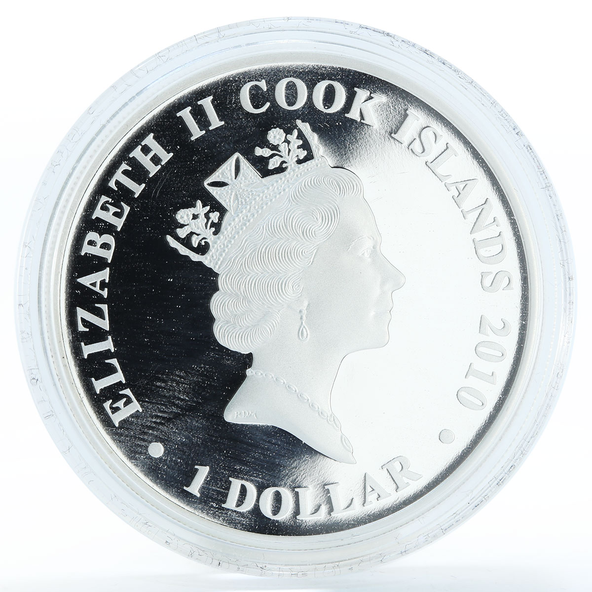 Cook Islands 1 dollar Battle of Hamton Roads 1862 silver coin 2010