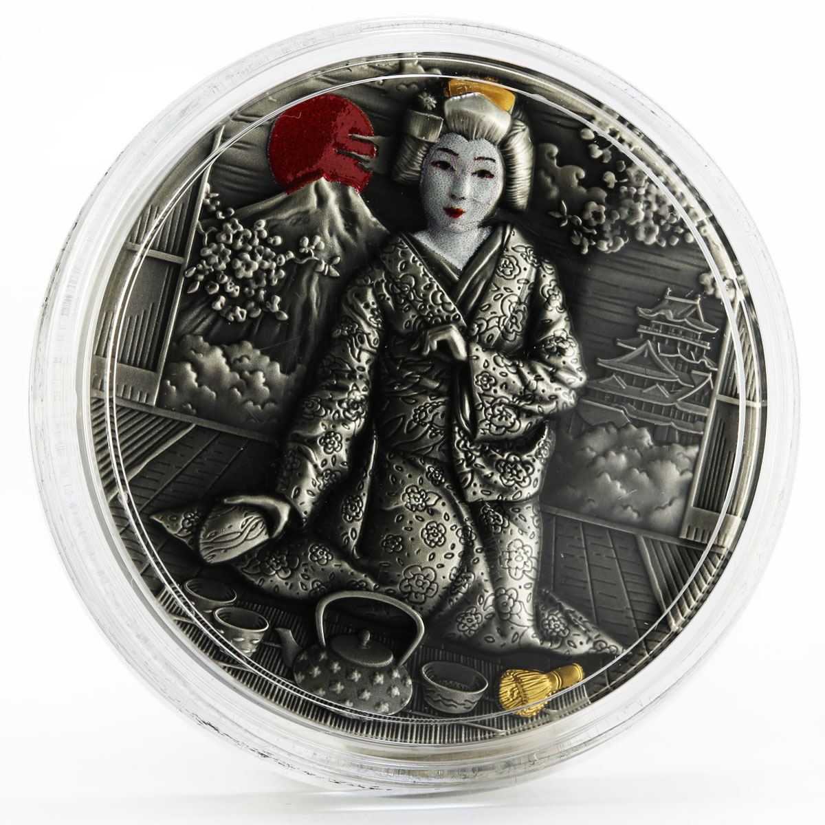 Niue 2 dollars Japanese Culture series Geisha colored silver coin 2019