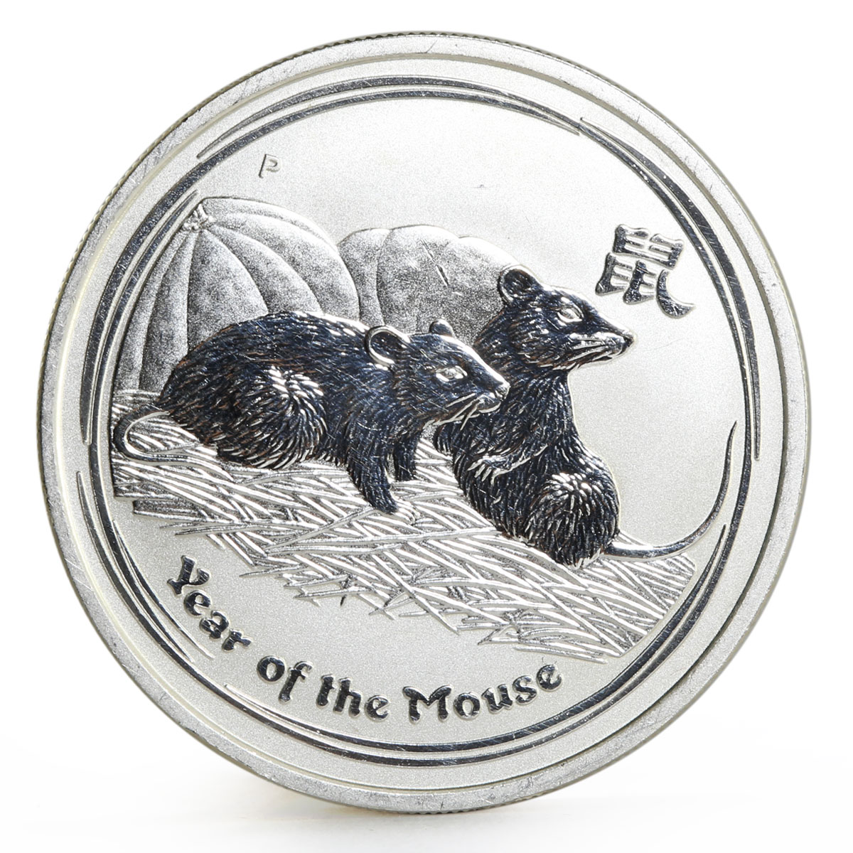 Australia 50 cents Lunar Calendar series II Year of the Mouse silver coin 2008