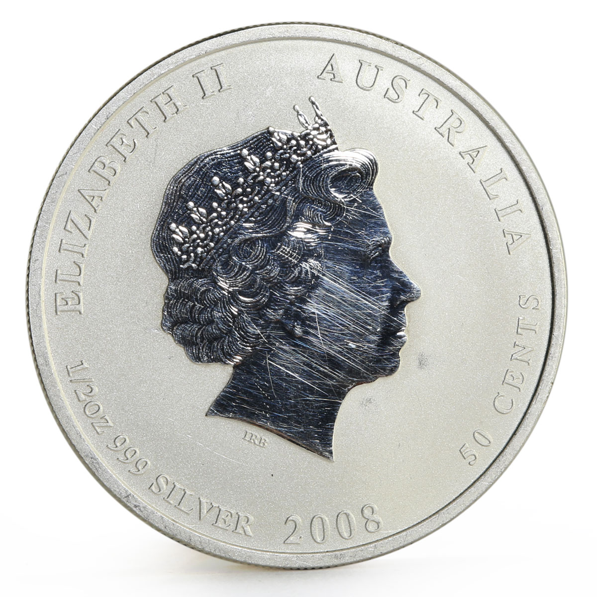 Australia 50 cents Lunar Calendar series II Year of the Mouse silver coin 2008