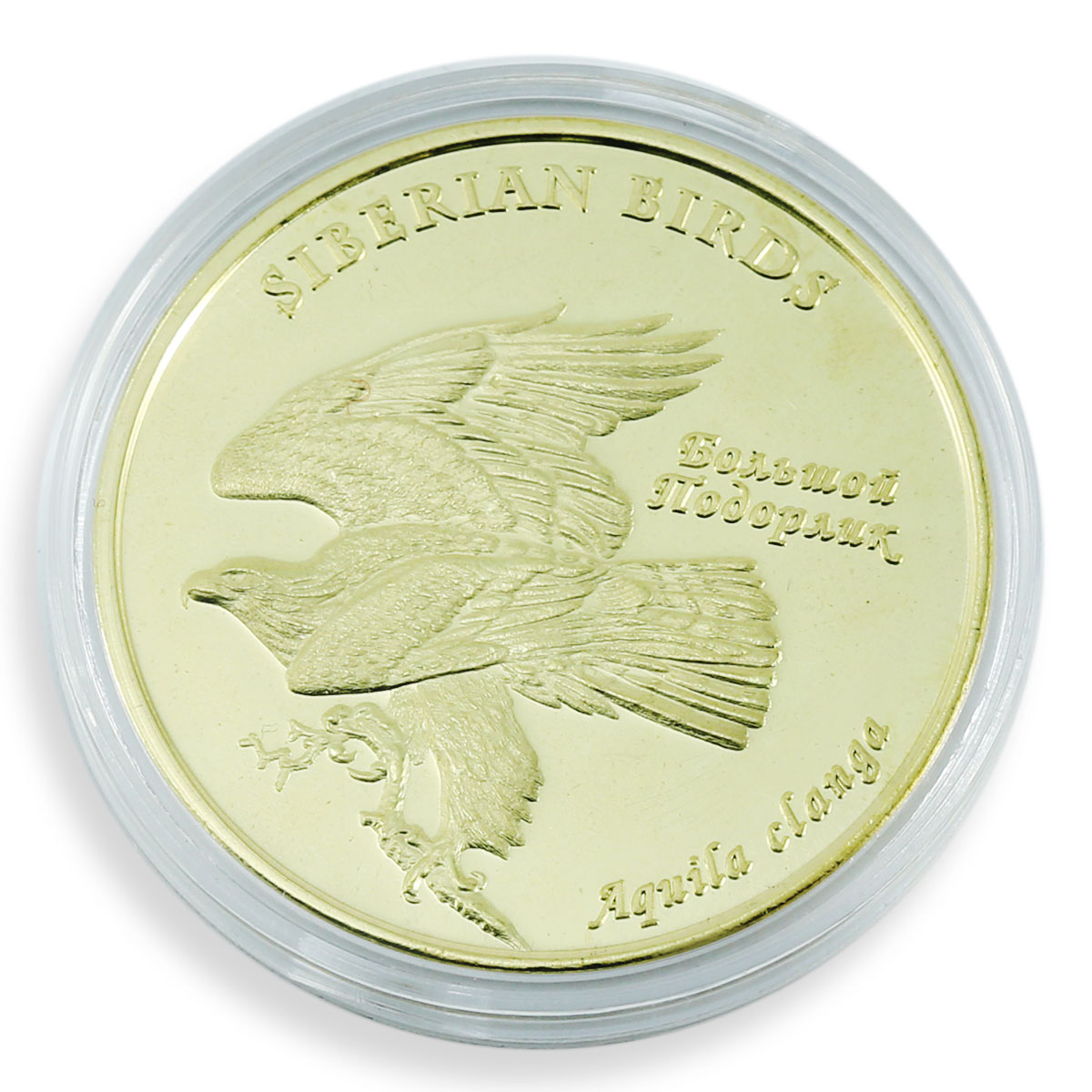 Falcon Island 5 dollars Siberian birds Greater spotted eagle coin 2018