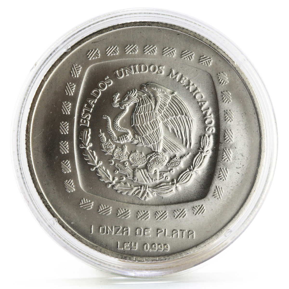 Mexico 5 pesos Precolombina series El Luchador silver coin 1996