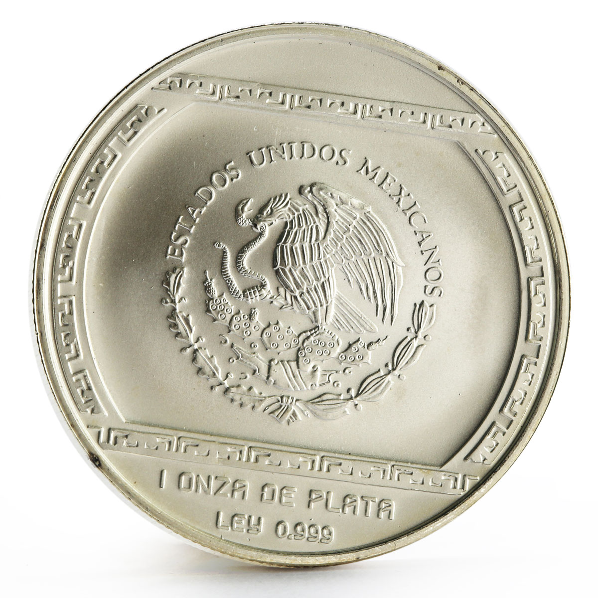 Mexico 5 pesos Precolombina series Palma Con Cocodrilo silver coin 1993