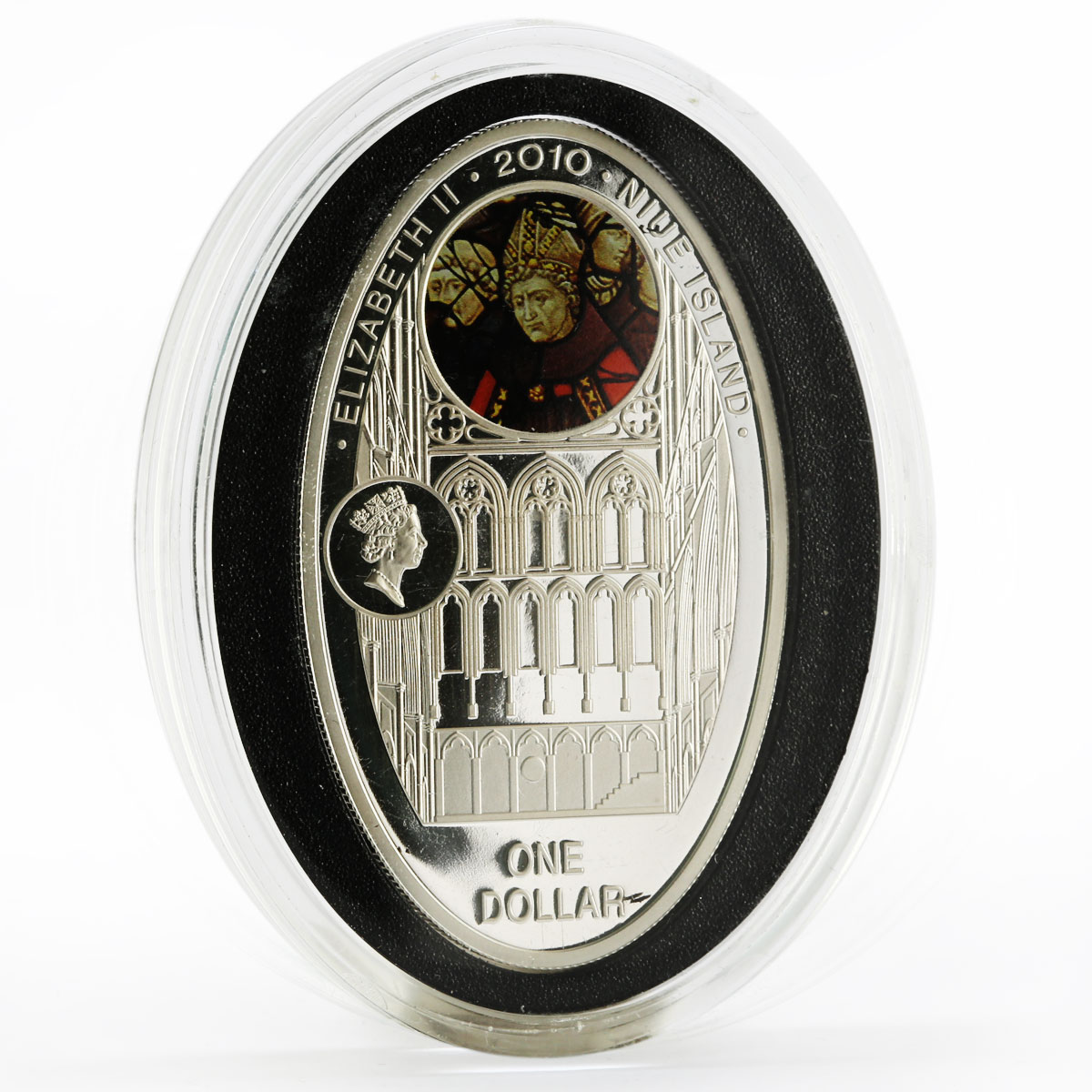 Niue 1 dollar Gothic Cathedrals series Westminster Cathedral silver coin 2010