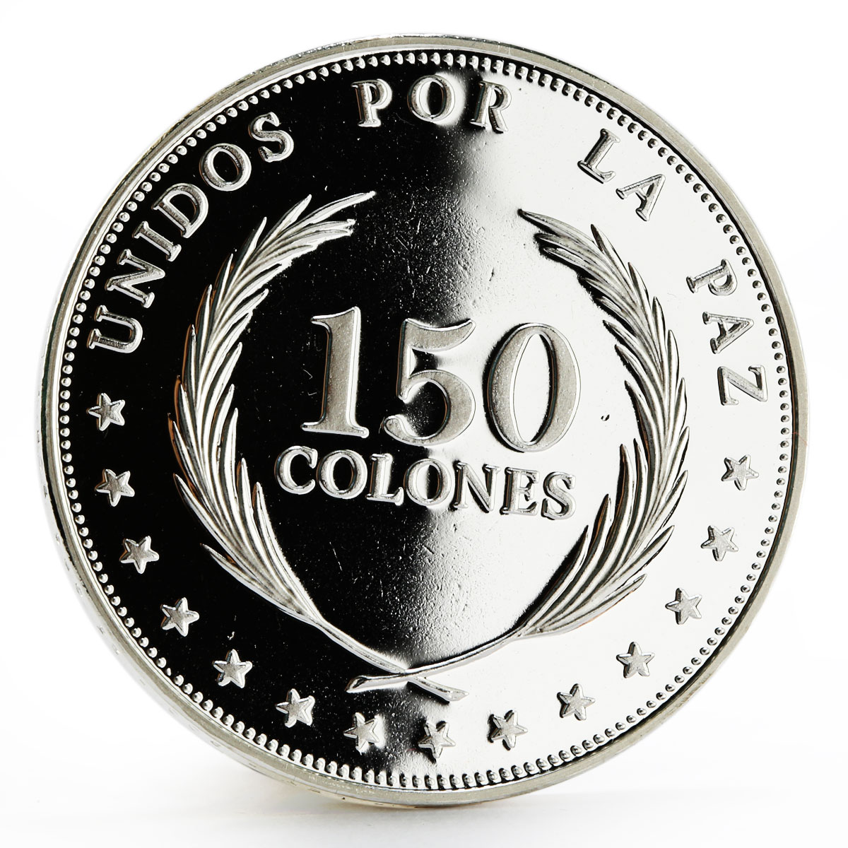 Salvador 150 colones Union for the Peace series United Humanity silver coin 1992